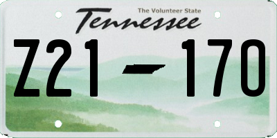TN license plate Z2117O