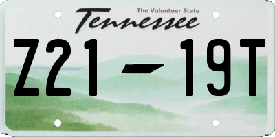 TN license plate Z2119T