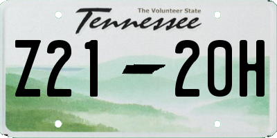 TN license plate Z2120H