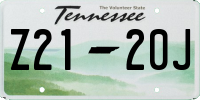 TN license plate Z2120J