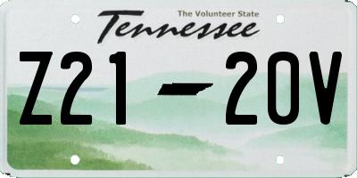 TN license plate Z2120V