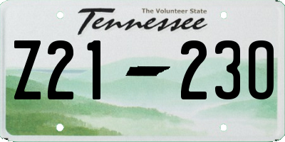 TN license plate Z2123O