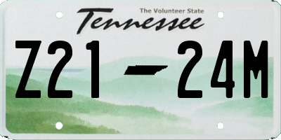 TN license plate Z2124M