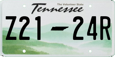 TN license plate Z2124R