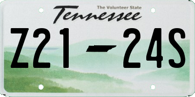TN license plate Z2124S