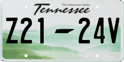 TN license plate Z2124V