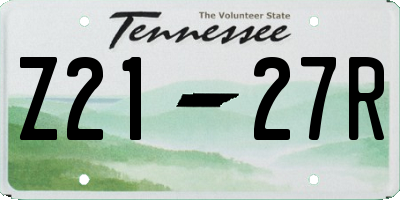 TN license plate Z2127R