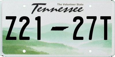 TN license plate Z2127T