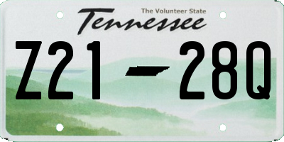 TN license plate Z2128Q