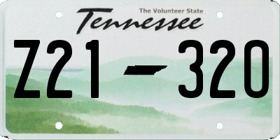 TN license plate Z2132O