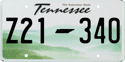 TN license plate Z2134O