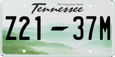TN license plate Z2137M