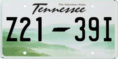 TN license plate Z2139I