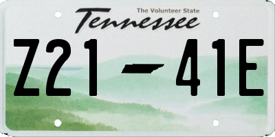 TN license plate Z2141E