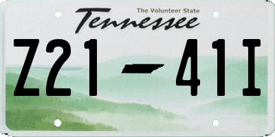TN license plate Z2141I