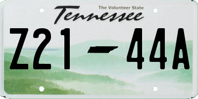 TN license plate Z2144A