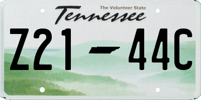 TN license plate Z2144C