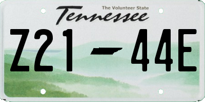 TN license plate Z2144E