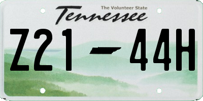 TN license plate Z2144H