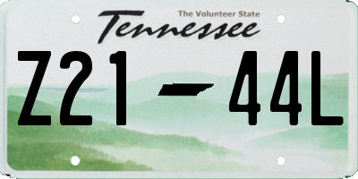 TN license plate Z2144L