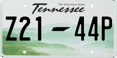 TN license plate Z2144P