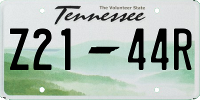 TN license plate Z2144R