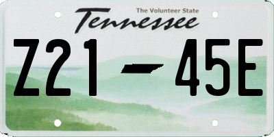 TN license plate Z2145E