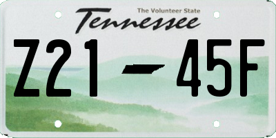 TN license plate Z2145F