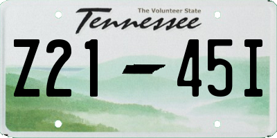 TN license plate Z2145I