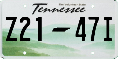 TN license plate Z2147I