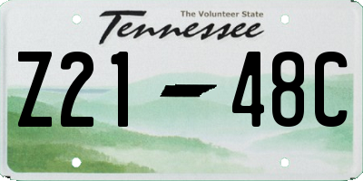 TN license plate Z2148C