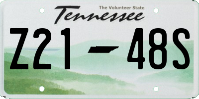 TN license plate Z2148S