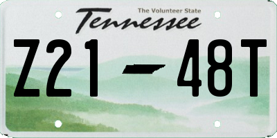TN license plate Z2148T