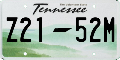 TN license plate Z2152M