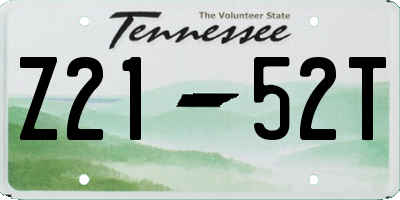 TN license plate Z2152T