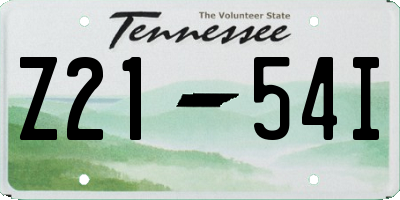 TN license plate Z2154I