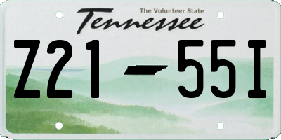 TN license plate Z2155I