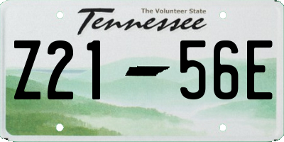 TN license plate Z2156E