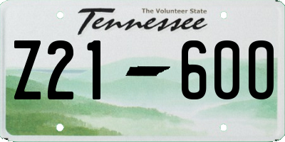 TN license plate Z2160O