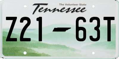 TN license plate Z2163T