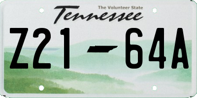 TN license plate Z2164A