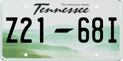 TN license plate Z2168I