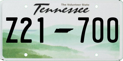 TN license plate Z2170O