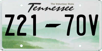 TN license plate Z2170V