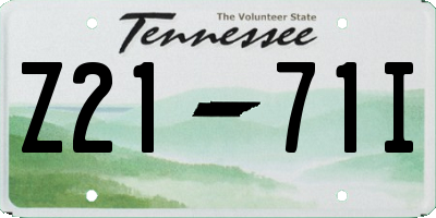 TN license plate Z2171I