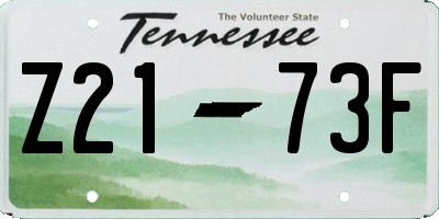 TN license plate Z2173F