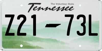 TN license plate Z2173L