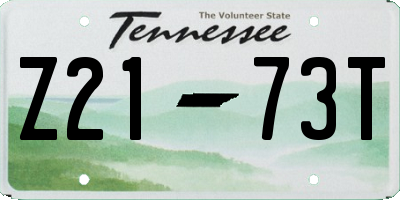 TN license plate Z2173T