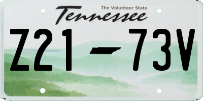 TN license plate Z2173V