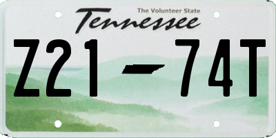 TN license plate Z2174T